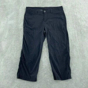 Eddie Bauer Travex Capri Hiking Activewear Pants Womens 10 Black 2033